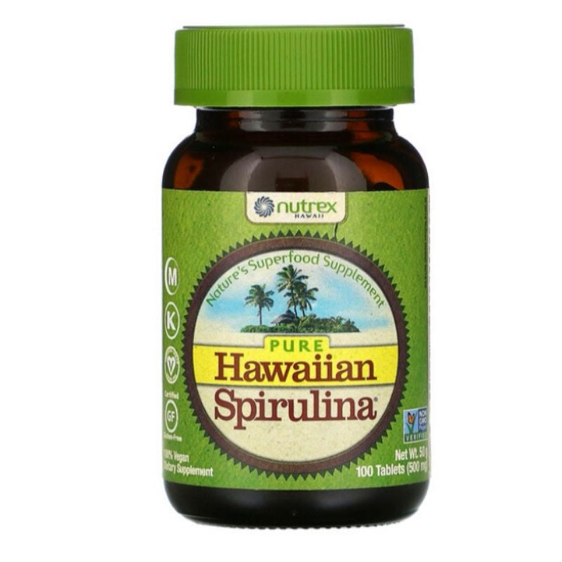 Low Cost PH | Nutrex Hawaii, Pure Hawaiian Spirulina 500 mg, Vegan, Supports Immune System, Heart.