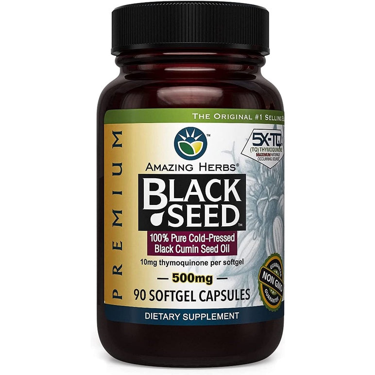 Low Cost PH | Amazing Herbs Black Seed, 500 mg, Support for Respiratory Digestive & Immune System