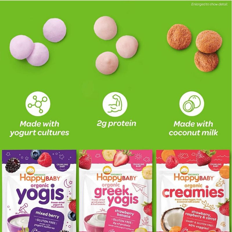 Low Cost PH | Happy Family Organics, Yogis, Greek Yogis, Mixed Berry, Strawberry, Mango, Blueberry