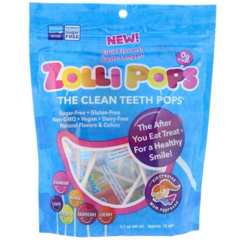 Low Cost PH | Zollipops The Clean Teeth Pops Strawberry, Orange, Raspberry, Cherry, Grape, Pineapple