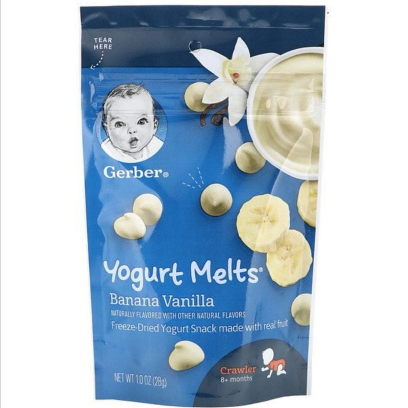 Low Cost Ph | Gerber Yogurt Melts 8+ Months Peach, Strawberry, Banana Vanilla, Organic Fruit