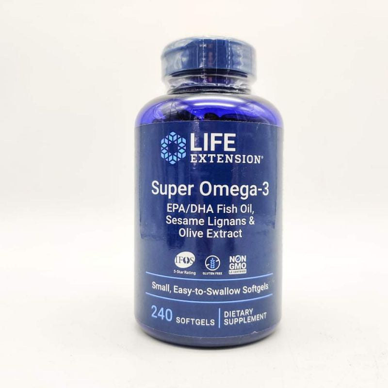 USA Onhand | Life Extension, Super Omega-3 EPA/DHA Fish Oil Sesame Lignans & Olive.