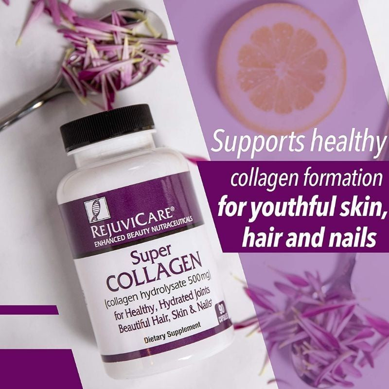 Low Cost PH | Rejuvicare, Super Collagen, Collagen Hydrolysate, 500 mg Collagen Capsules.