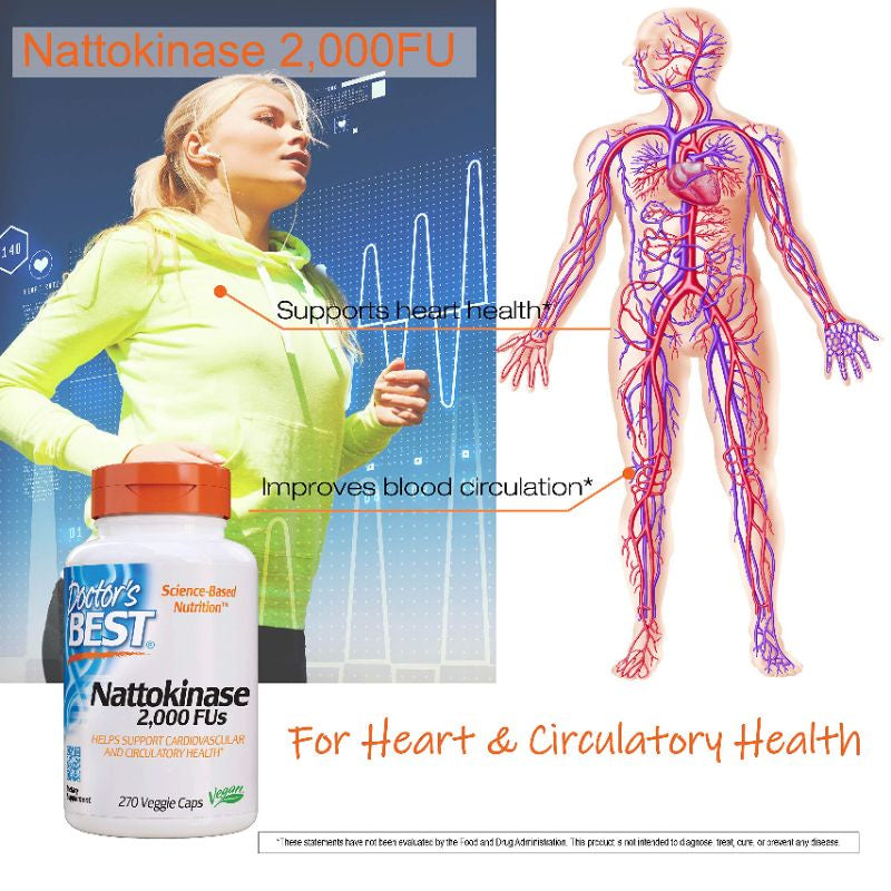 LowCostPH | Doctors Best, Nattokinase, 2,000 FUs, Natto-Serra, Serrapeptase Dietary Supplements.
