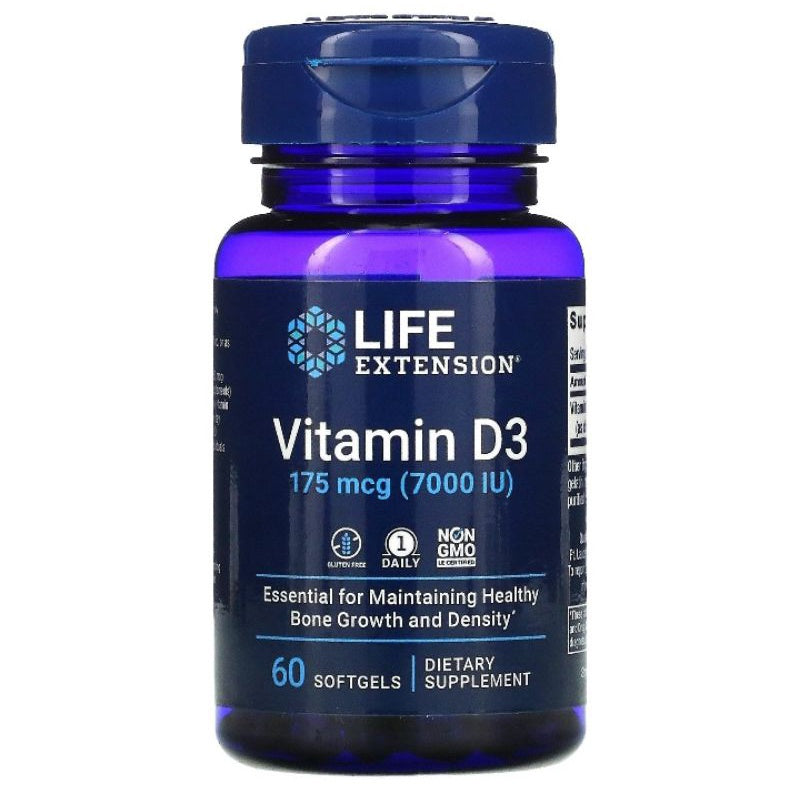 LowCostPH | Life Extension Vitamin D3 125mcg, 175mcg, 25mcg, with Sea iodine