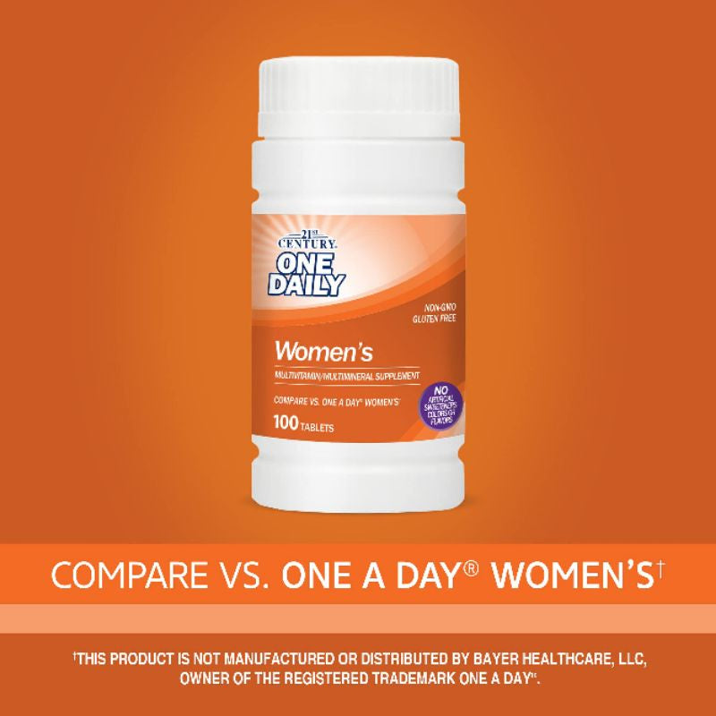 LowCostPH | 21st Century, One Daily, Women's, 100 Tablets, One Daily, Men's Health, 100 Tablets