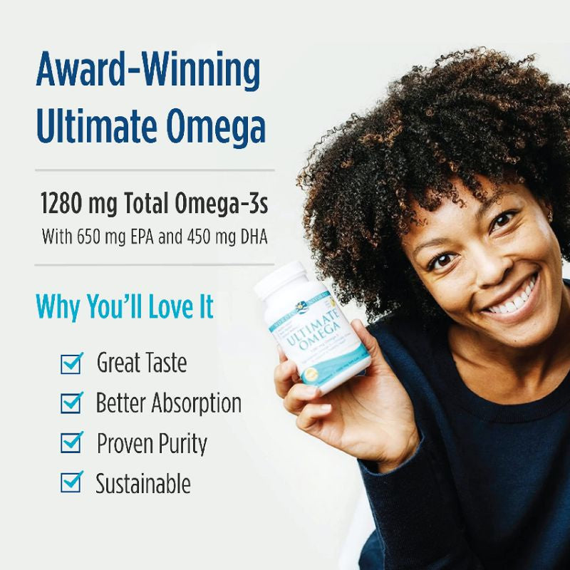 LowCostPh | Nordic Naturals, Ultimate Omega, Lemon, 1,280 mg, | Garden of Life, Advanced Omega