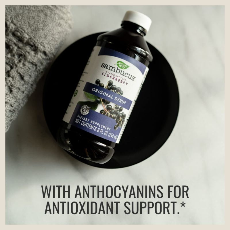 LowCostPh | Nature's Way, Sambucus for Kids, Standardized Elderberry, Immune Syrup, 120 | 240 ml