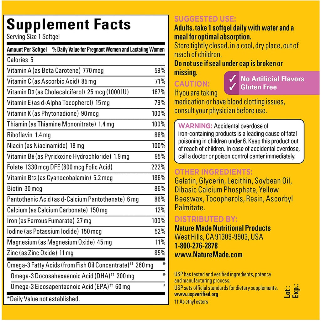 LowCostPh | Nature Made, Prenatal Folic Acid, 250 | 90 Tablets