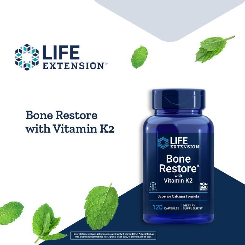 LowCostPH | Life Extension Bone Restore Vitamin K2, Bone-Up Strontium Caps for Bone Health