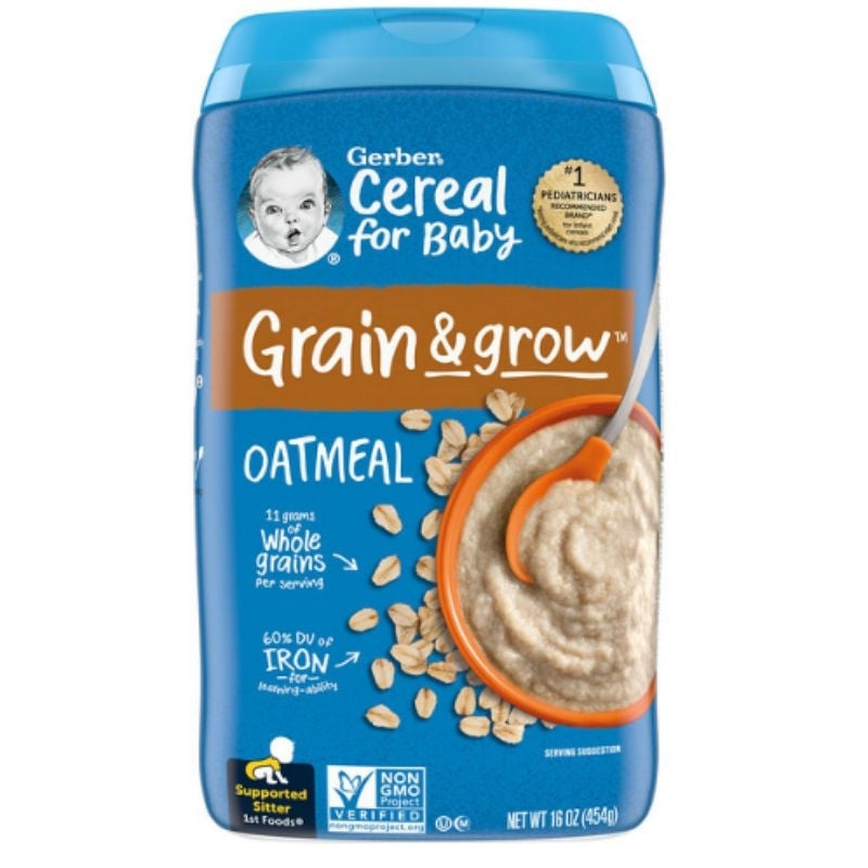 Low Cost PH | Gerber Cereal for Baby, Grain & Grow, 1st & 2nd Foods, Oatmeal, Banana, Strawberry