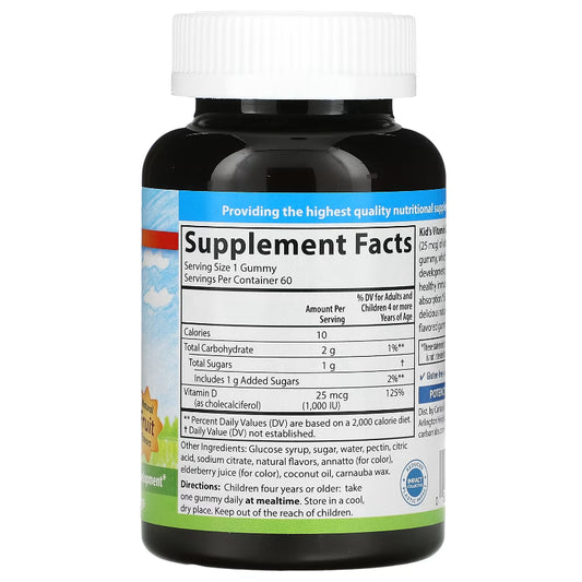USA Onhand | Carlson, Kid's, Vitamin D3 Gummies, Natural Fruit ( Bone, Joint & Cartilage )