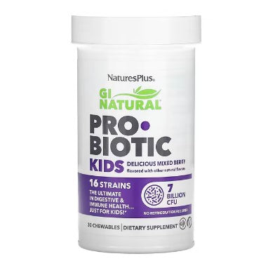 LowCostPh | NaturesPlus, GI Natural Probiotic Mega, 120 Billion CFU, Men, Women,60 Billion, Kids,