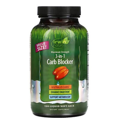 Low Cost PH | Irwin Naturals, 3-in-1 Carb Blocker, Maximum Strength Neutralize-Carbs Keto Support.