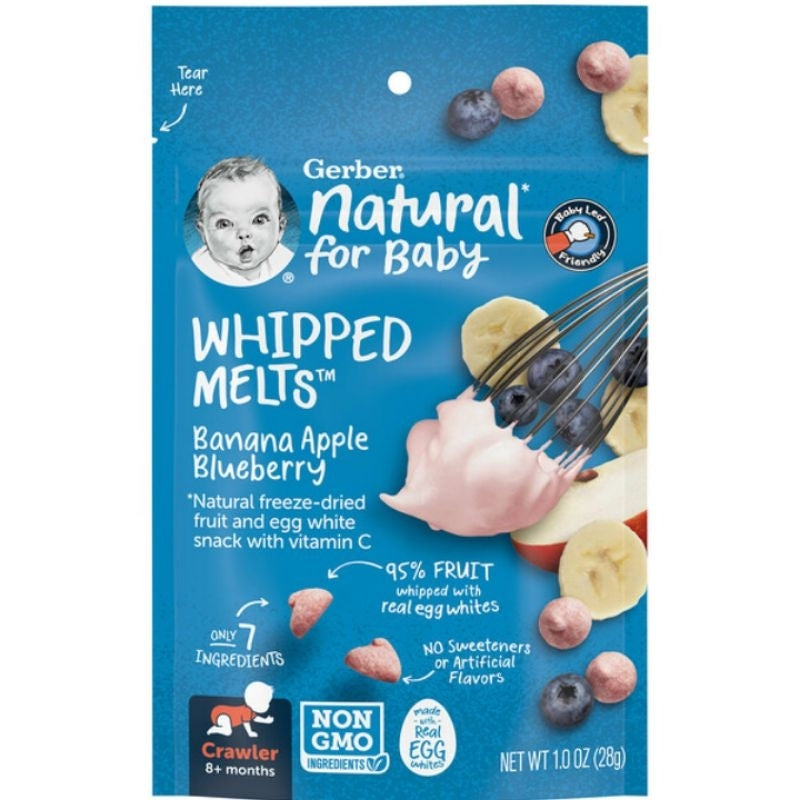 LowCostPH | Gerber Yogurt Melts 8+ Months Peach, Strawberry, Banana Vanilla, Organic Fruit