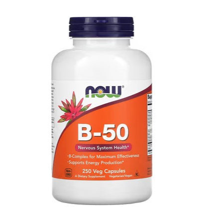 LowCostPh | NOW Foods, B-50, Veg Capsules, Nervous System Health, Non-GMO 2026 Expiry
