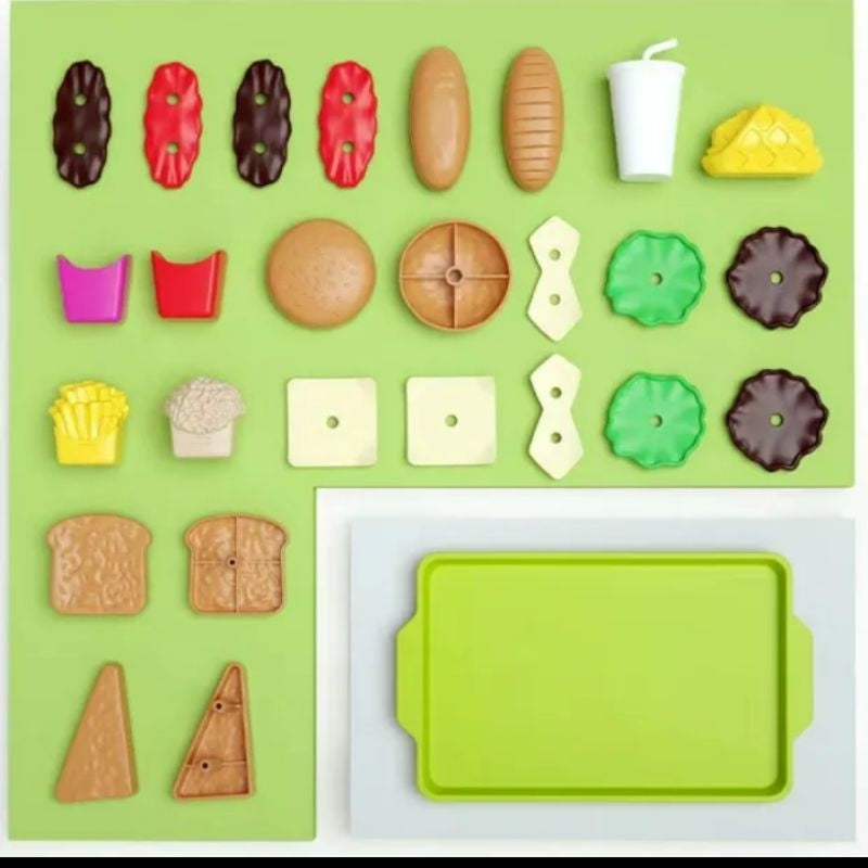LowCostPH | play house mini hamburger and fries set simulation food