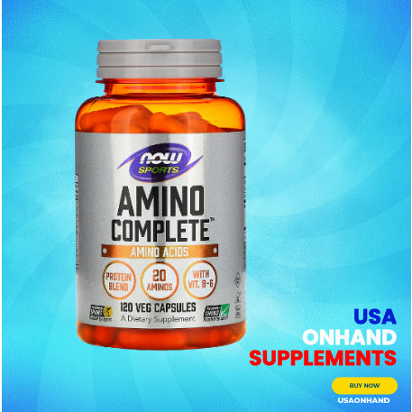 USAOnhand| NOW Foods, Sports, Amino Complete, Amino Acids, 120 Veg Capsules