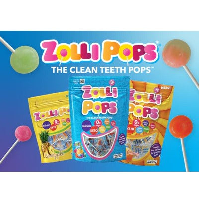 Low Cost PH | Zollipops The Clean Teeth Pops Strawberry, Orange, Raspberry, Cherry, Grape, Pineapple