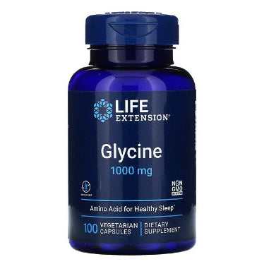 LowCostPh | NOW Foods, Life Extension Glycine, 1,000 mg, 100 Veg Caps, Amino Acid for Healthy Sleep