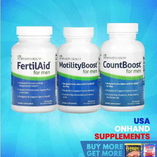 USA Onhand | Fertility Support Fertilaid for Him, CountBoost & Motility boost ( Men's Health )