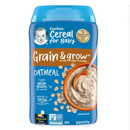 Low Cost PH | Gerber Cereal for Baby, Grain & Grow, 1st & 2nd Foods, Oatmeal, Banana, Strawberry