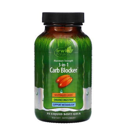 Low Cost PH | Irwin Naturals, 3-in-1 Carb Blocker, Maximum Strength Neutralize-Carbs Keto Support.