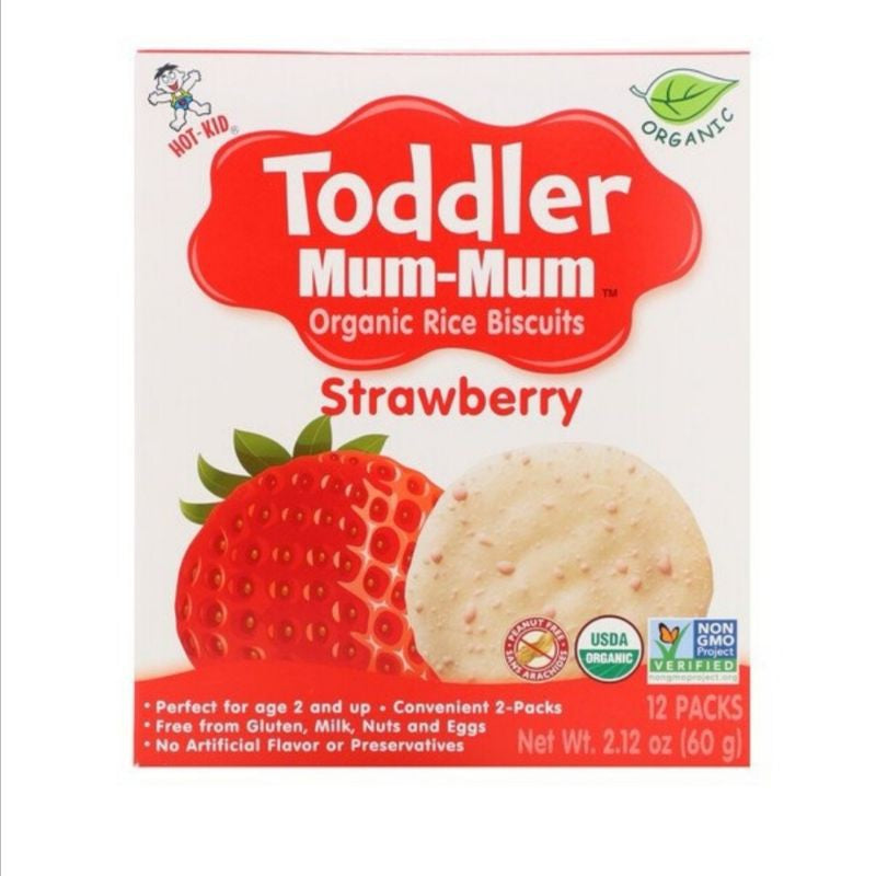 NaturalSolutions | Hot Kid, Baby Mum-Mum, Gentle Teething Wafers Organic Super Teethers, Berry,Apple