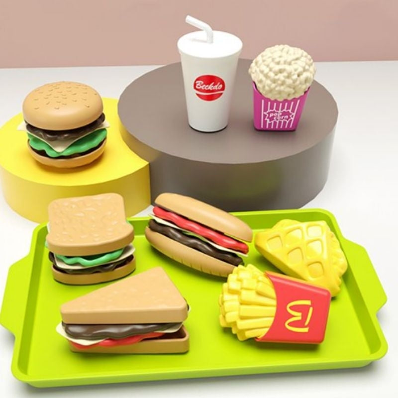 LowCostPH | play house mini hamburger and fries set simulation food