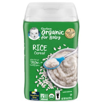 LowCostPH | Gerber, Organic for Baby, Grain & Grow, 1st & 2nd Foods, Oatmeal Banana Cereal, 227g