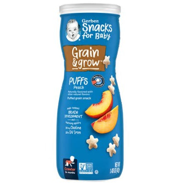 LowCostPH | Gerber Baby Snacks Grain & Grow™ Whole Grain, Puffs Iron Rich Choline  Brain Development