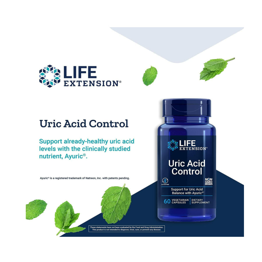 USAOnhand| Life Extension, Uric Acid Control, 60 Vegetarian Capsules