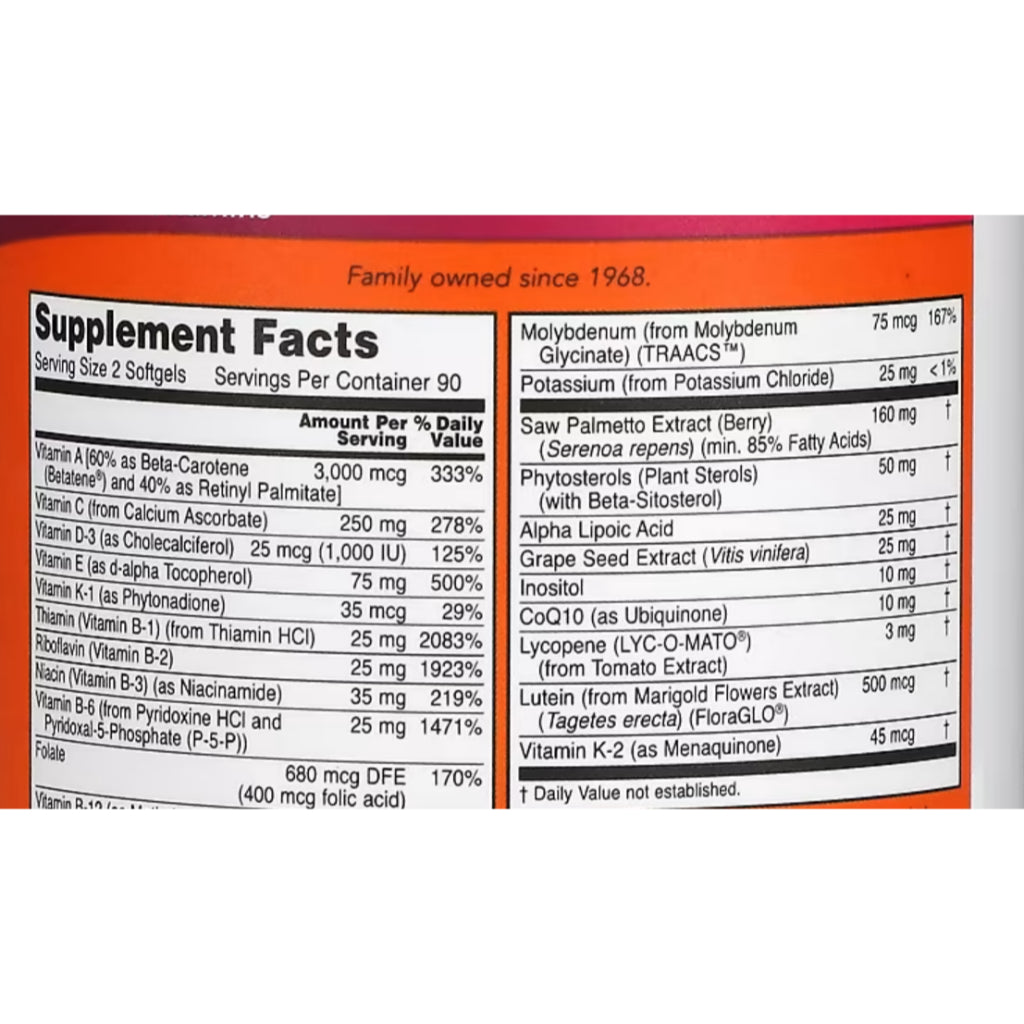 LowCostPh | NOW Foods, ADAM, Superior Men's Multi, 90 Softgels,Gentler and Easier to Swallow