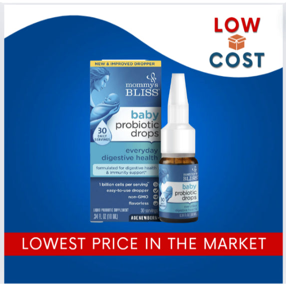 LowCostPH| Mommy's Bliss, Baby Probiotic Drops, Everyday Digestive Health, Newborn+, 0.34 fl oz