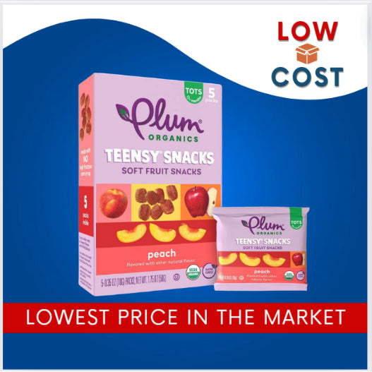 Lowcostph |Plum Organics, Teensy Soft Fruit Snacks, Tots, Berry, Peach, 5 Packs, 0.35 oz (10 g) Each