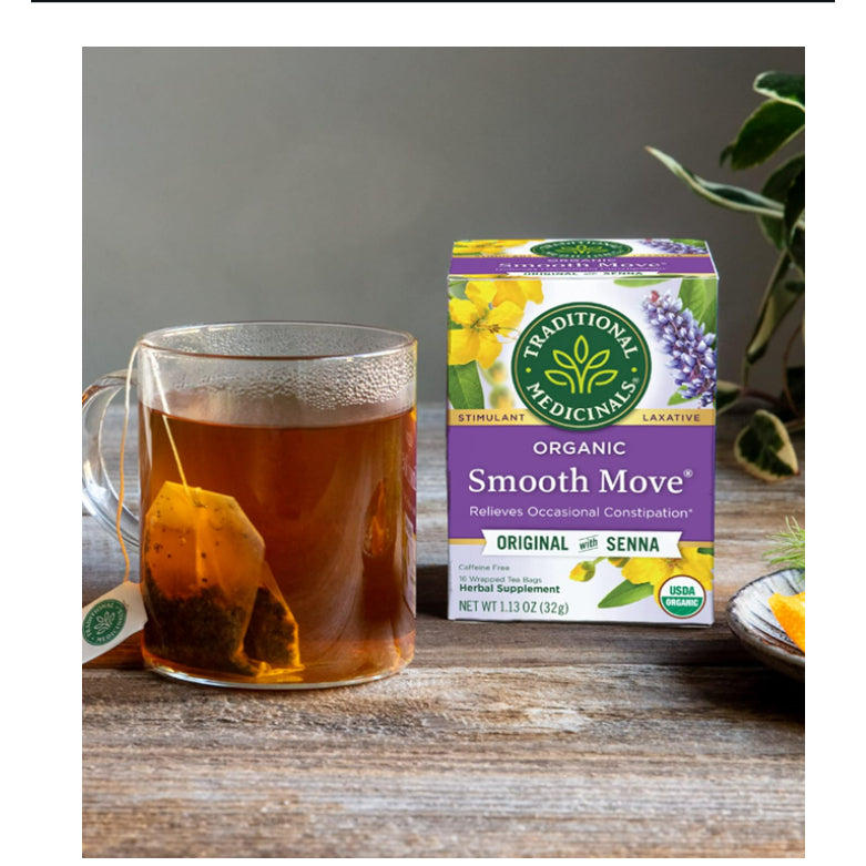 LowCostPH | Organic Smooth Move, Tulsi, Ginger, Healthy Cycle, 16 Wrapped Tea Bags, 1.13 oz (32 g)