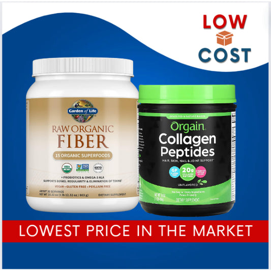 LowCostPH| Garden of Life, RAW Organic Fiber, 1 lb, 12.32 oz | Keto Collagen Peptides
