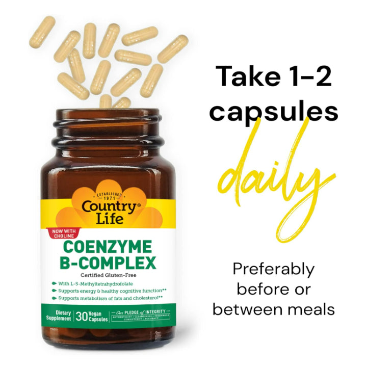 LowCostPh | Country Life, Coenzyme B-Complex Vitamin,Support Energy and Metabolism, Daily Supplement