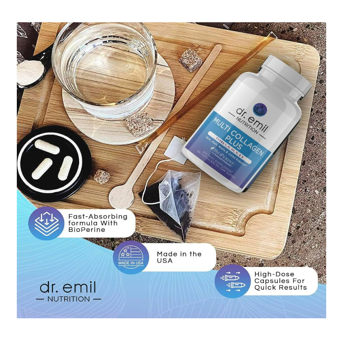 LowCost PH| DR. EMIL NUTRITION Multi Collagen Pills - Collagen Supplements to Support Hair, Skin, Na