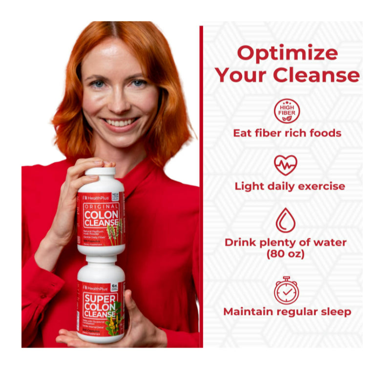 LowCostPH| Health Plus Super Colon Cleanse 10 Day Gentle Gut Cleanse Detox, Psyllium Husk, Probiotic