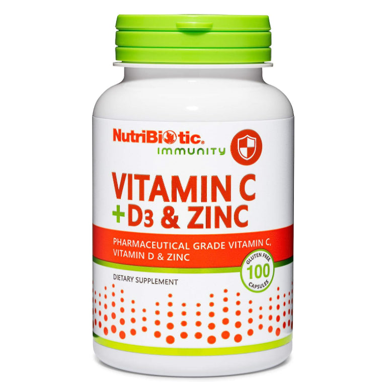 USAOnhand| NutriBiotic, Immunity, Vitamin C + D3 & Zinc, 100 & 250 capsules