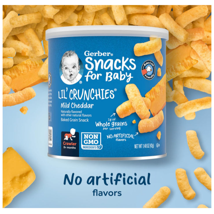 LowCostPH | Gerber, Lil' Crunchies, 8+ Months, Veggie Dip, Ranch, Garden Tomato, Apple Baby Snacks