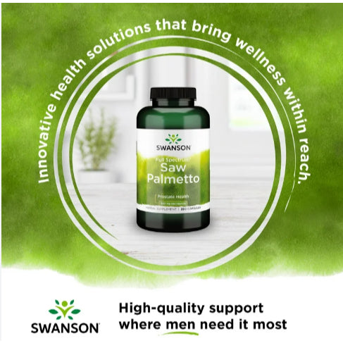 SwansonPh | Swanson, Full Spectrum Saw Palmetto, Max Strength, Beta-Sitosterol, 540 mg, 250 Capsules