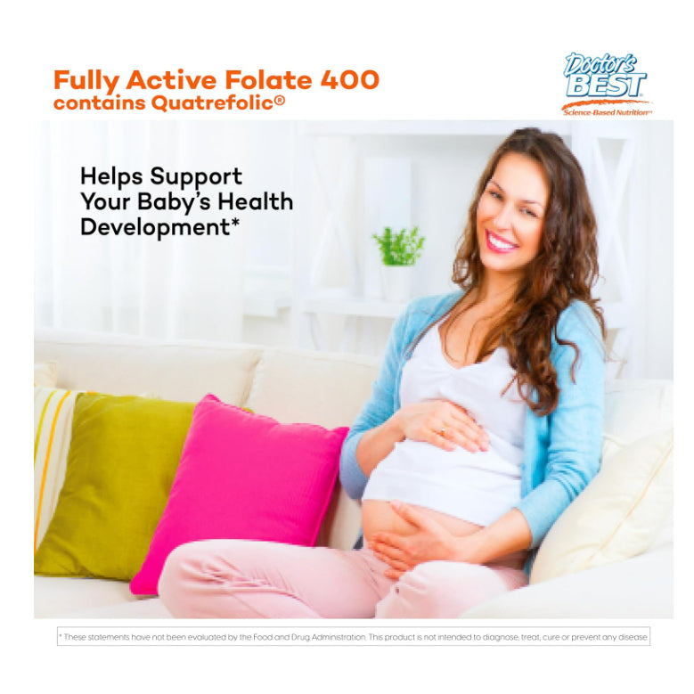 LowCostPH| Doctor's Best Fully Active Folate with Quatrefolic NonGMO Vegan Gluten Free 400 mcg