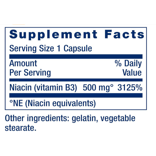 LowCostPH | Life Extension, Vitamin B3 Niacin, 500 mg, 100 Capsules
