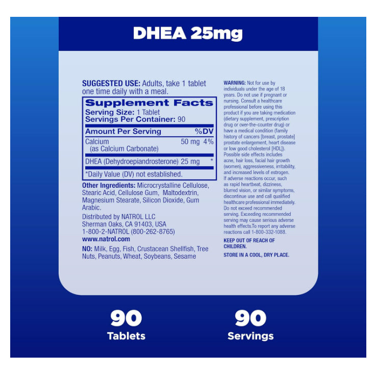 LowCostPh | Na trol, DHEA, 25 mg, 180 / 90 Tablets