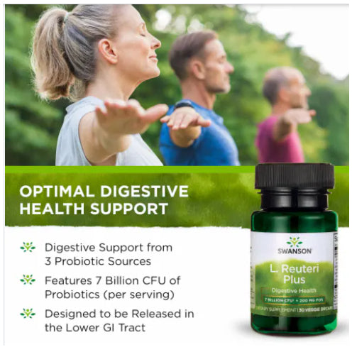 LowCostPH | Swanson, L. Reuteri Plus, 30 Veggie EMBO Caps AP. Digestive HealthVegetarian