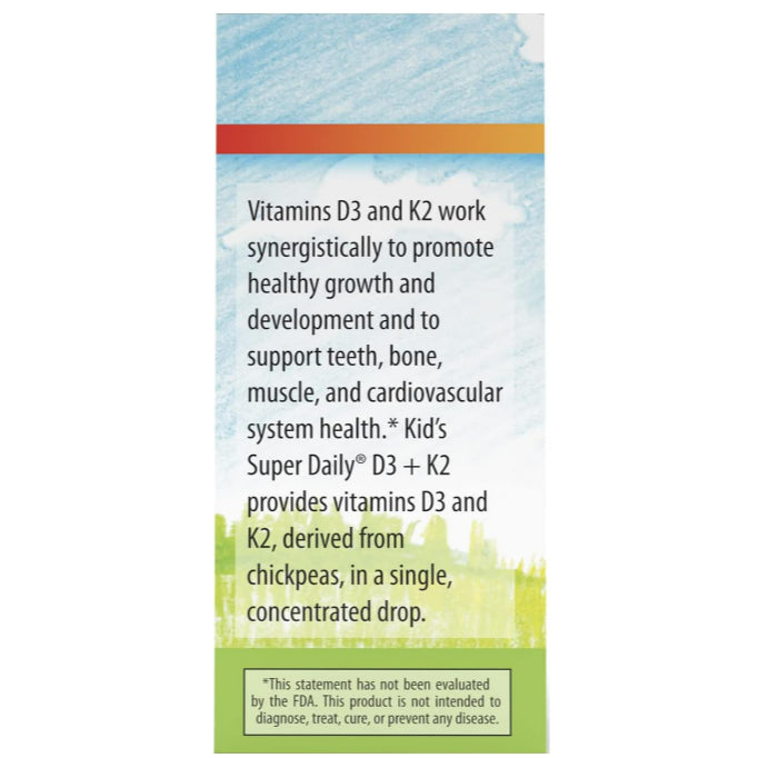 LowCostPh | Carlson, Kid's, Super Daily D3+K2, 25 mcg (1,000 IU) & 22.5 mcg, 0.34 fl oz (10.16 ml)