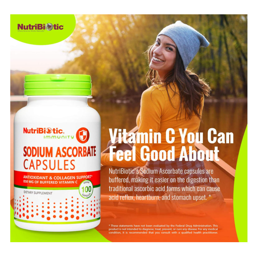 LowCostPh | NutriBiotic, Immunity, Vitamin C + D3 & Zinc, 250 Capsules| SodiumAscorbate