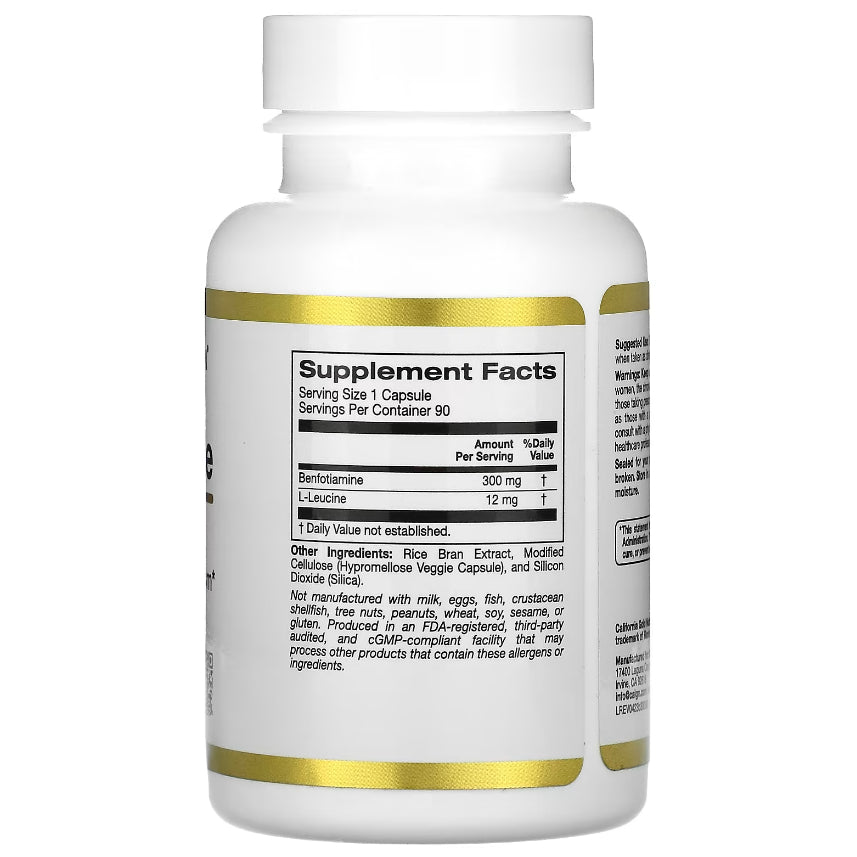 LowCostPh |  California Gold Nutrition, Benfotiamine, 300 mg, 90 Veggie Capsules, Supports Glucose